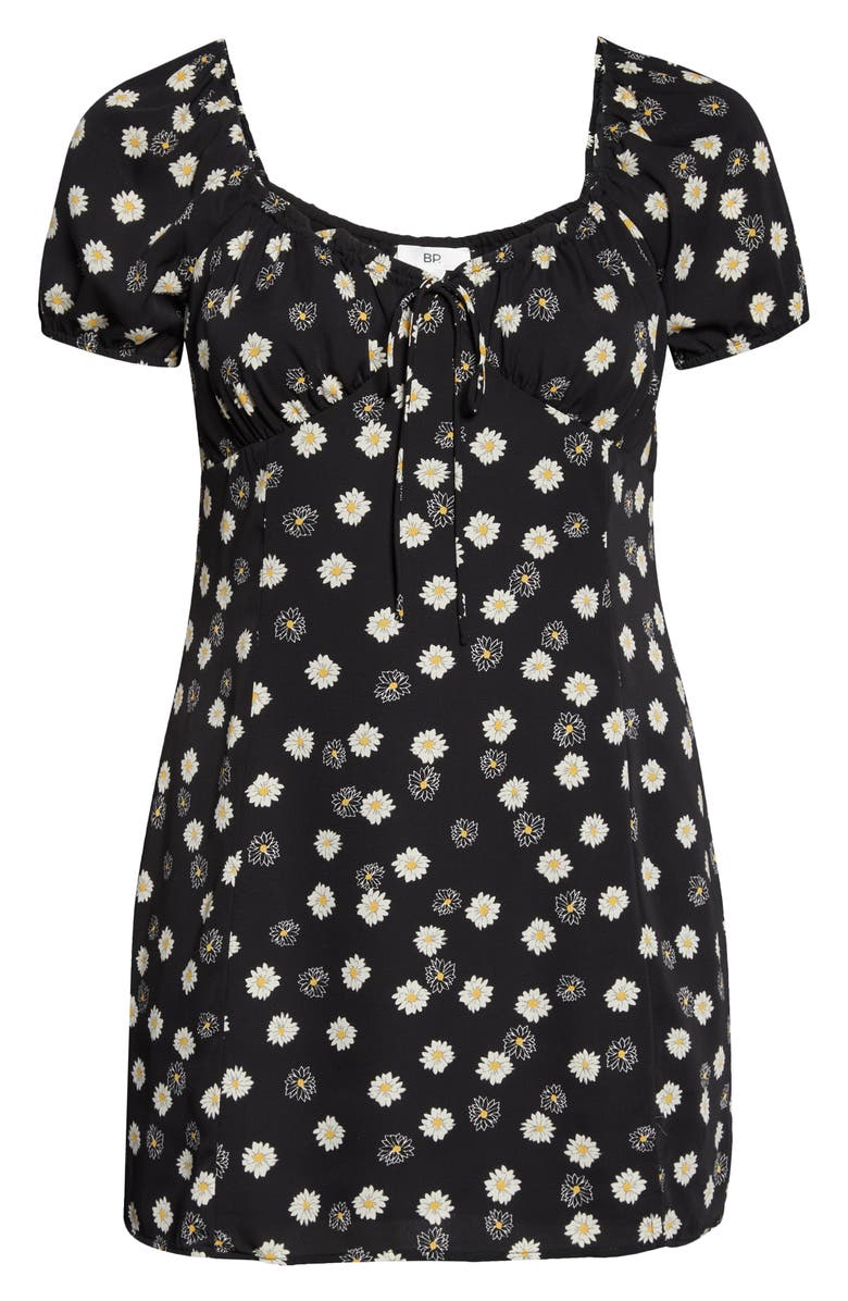 BP. Printed Tie Front Minidress, Alternate, color,