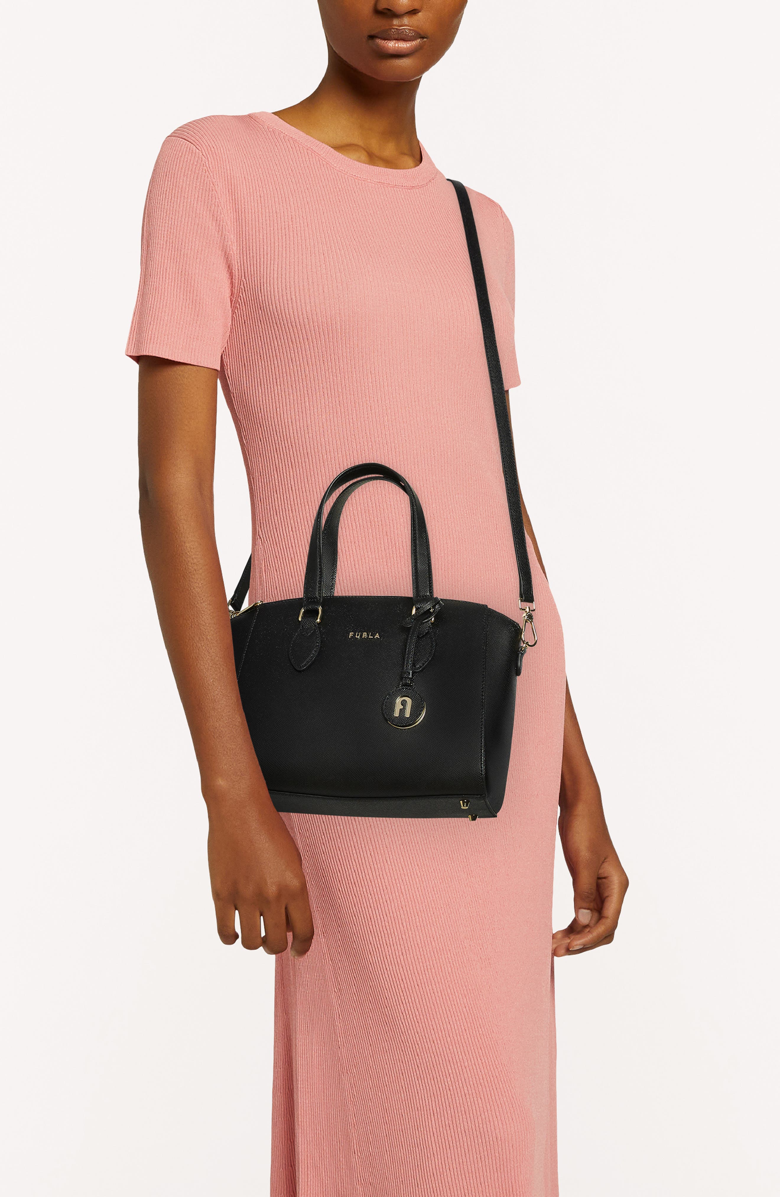 Furla Minerva Leather Satchel, Alternate, color, 