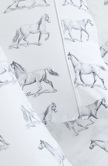 Horse Print 400 Thread Count Cotton Sheet Set