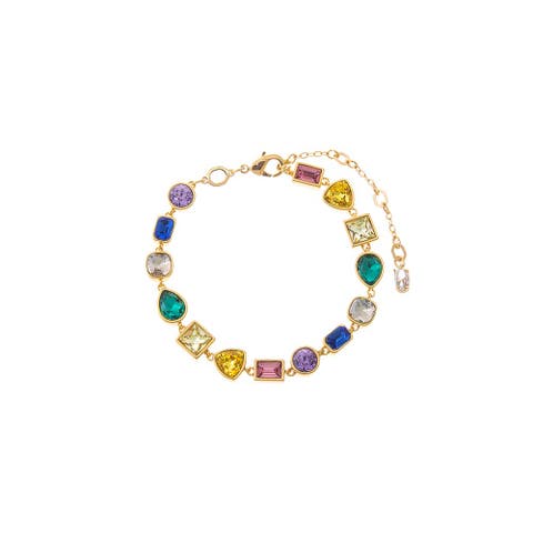 Rainbow Multi Shape Bezel Tennis Bracelet