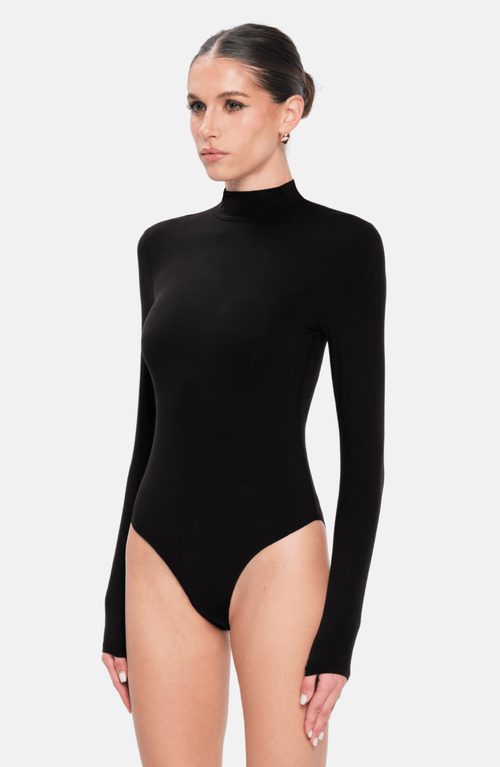Ow Collection Lexi Turtleneck Bodysuit In Black