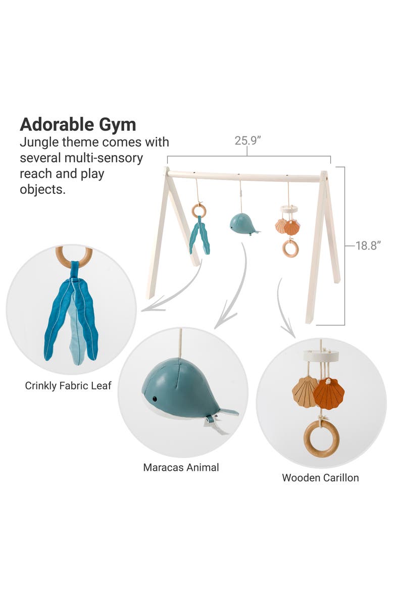 Wooden Activity Arch - Ocean, Baby Gym & Sensory Toys, Alternate, color, Multi Color