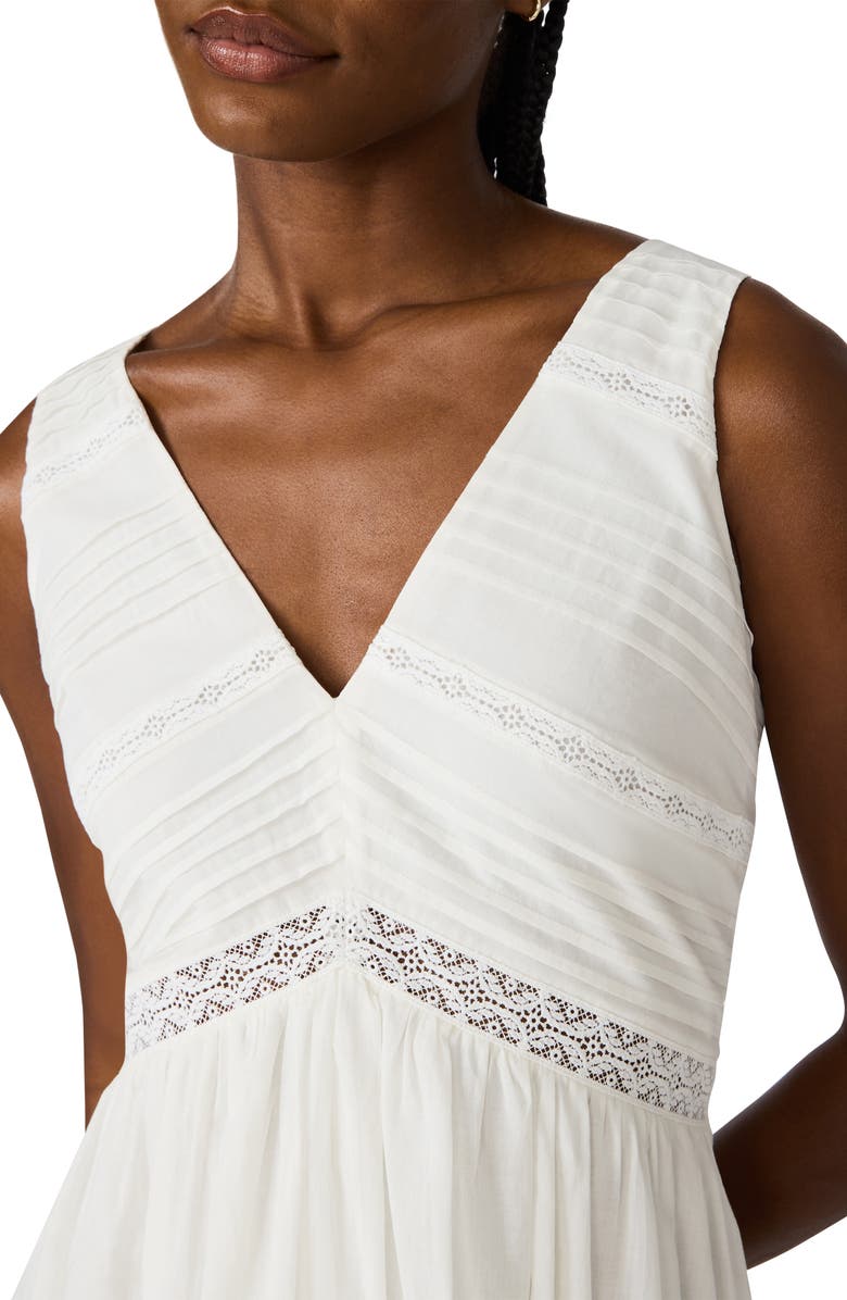 Steve Madden Miah Lace Trim Sleeveless High-Low Maxi Dress, Alternate, color, Antique