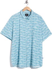 Swannies Lind Performance Print Short Sleeve Button Up Shirt