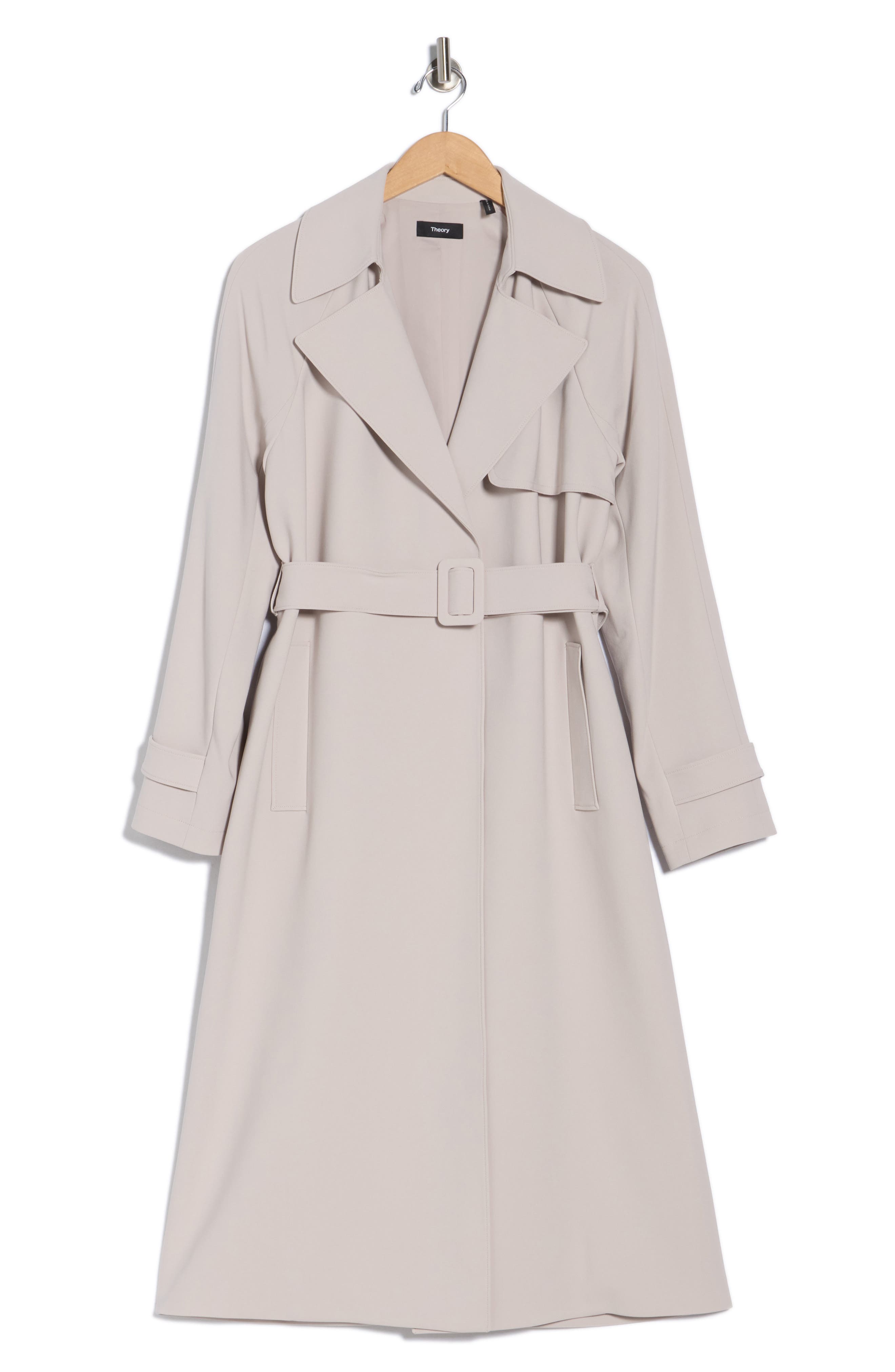 Theory Oaklane Modern Crepe Trench Coat