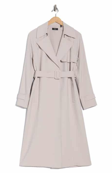 Theory Oaklane Modern Crepe Trench Coat