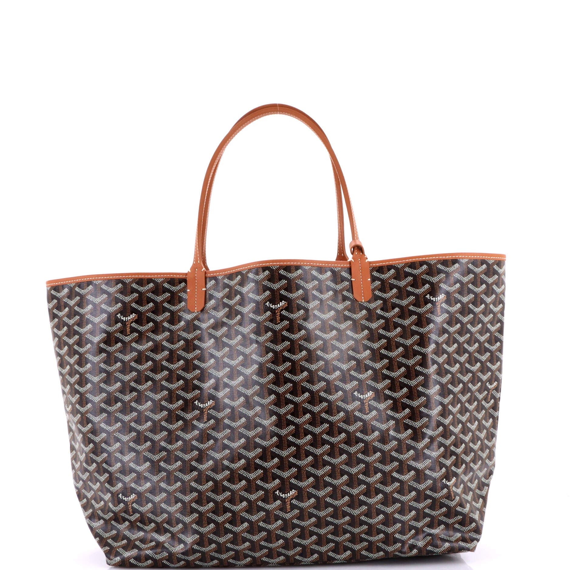 Pre-Owned Goyard Saint Louis Tote Coated Canvas GM, Alternate, color, Black