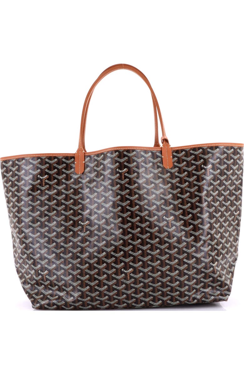 Pre-Owned Goyard Saint Louis Tote Coated Canvas GM, Alternate, color, Black