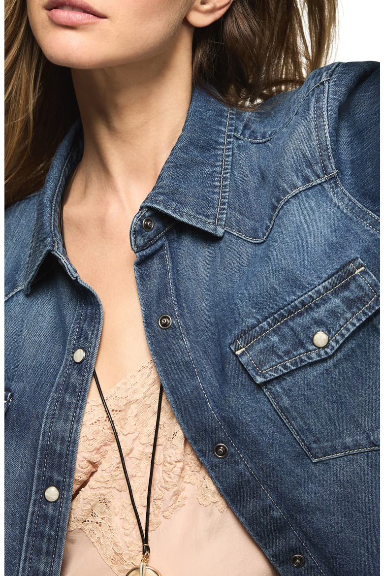 Western Denim Shirt, Alternate, color, NIGHT DREAM WASH