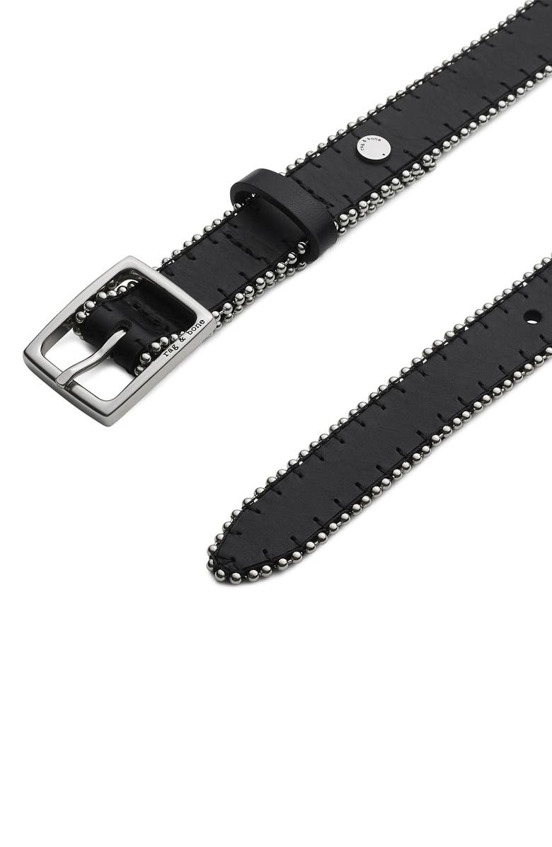 rag & bone Beaded Boyfriend Leather Belt, Alternate, color, 