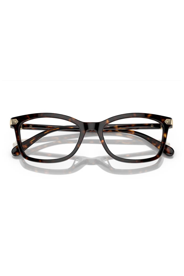 51mm Rectangular Optical Glasses, Alternate, color, DARK TORTOISE / DEMO