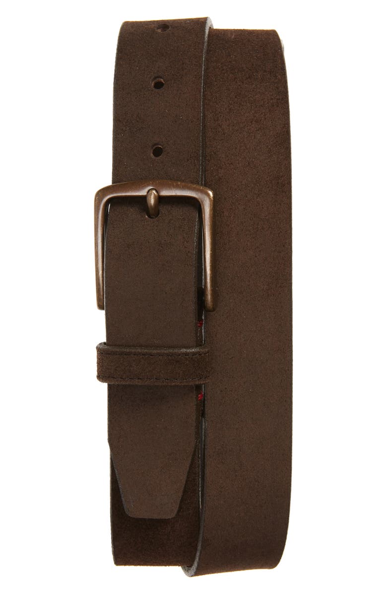 Trask Elkhorn Leather Belt, Main, color, 