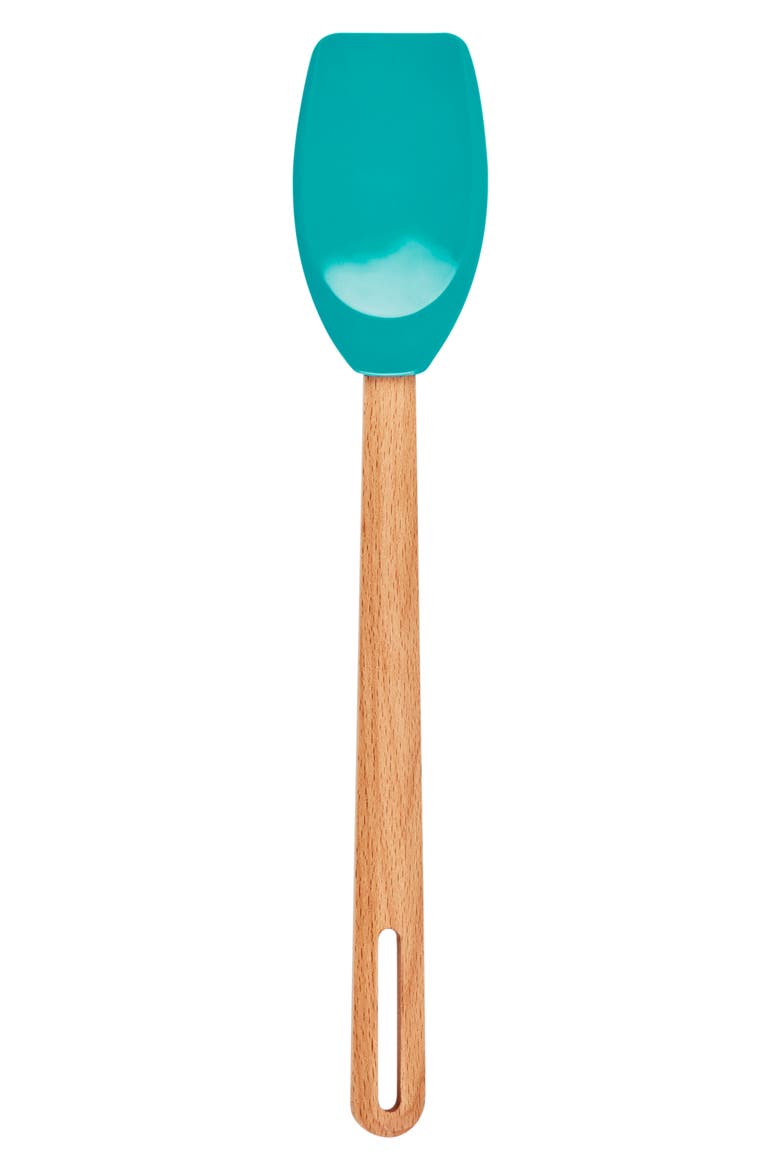 Signature Silicone & Wood Spatula Spoon, Main, color, RIVIERA