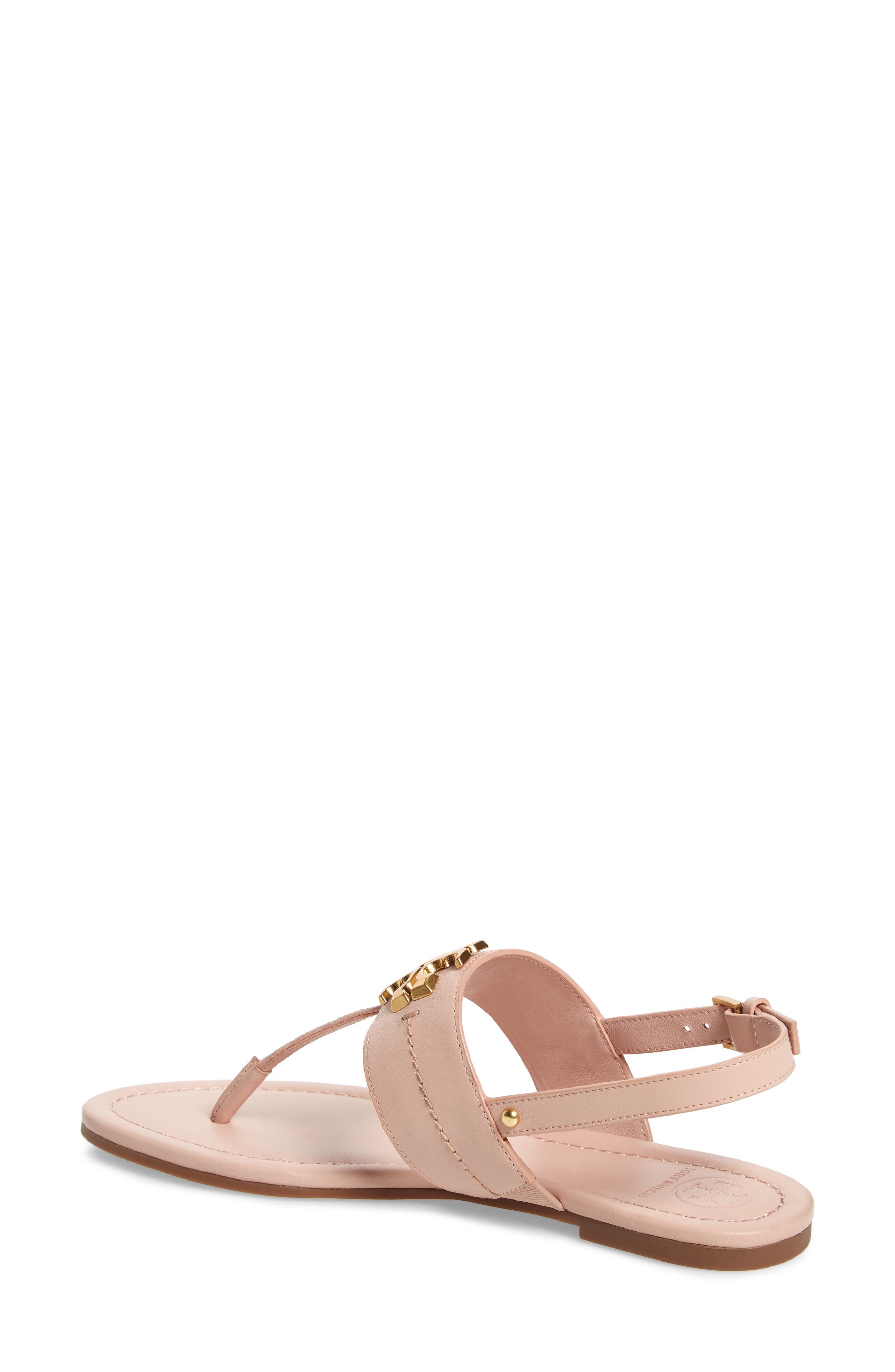 Everly T-Strap Flat Sandal, Alternate, color, SEA SHELL PINK