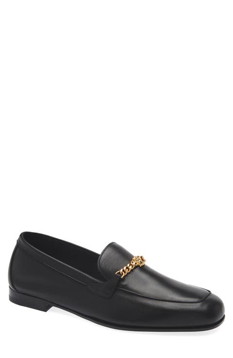 Medusa Chain Leather Loafer (Men)