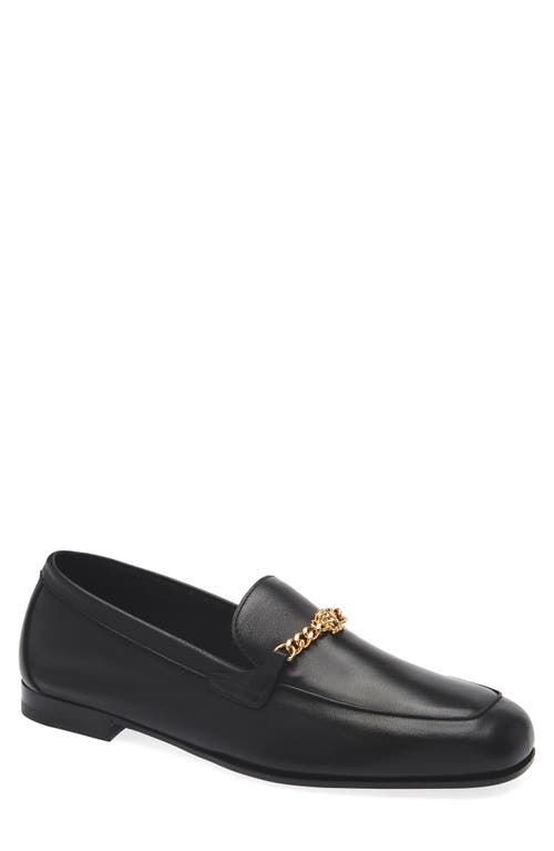 Versace Loafers With Chain Detail And Gold-tone Hardware In Multi