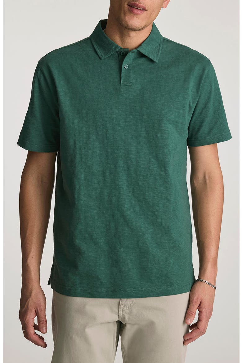Slub Cotton Polo, Main, color, BISTRO GREEN