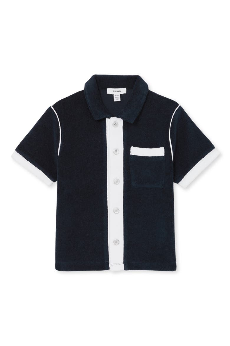 Kids' Micah Sr. Button-Up Shirt, Alternate, color, BLUE MULTI
