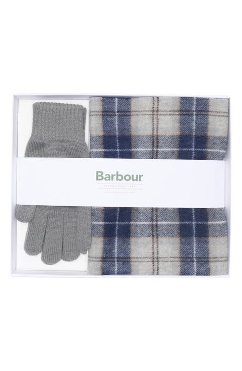 Tartan Wool Scarf & Gloves Set