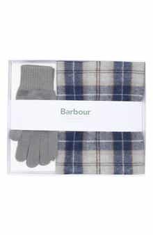 Barbour Tartan Wool Scarf & Gloves Set