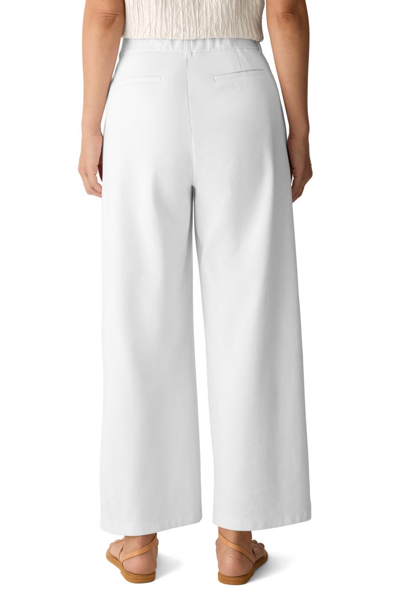 High Waist Ankle Wide Leg Pants, Alternate, color, WHITE