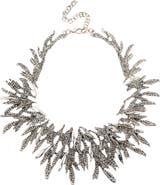 EYE CANDY LOS ANGELES Silver Fall Statement Necklace