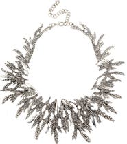 EYE CANDY LOS ANGELES Silver Fall Statement Necklace