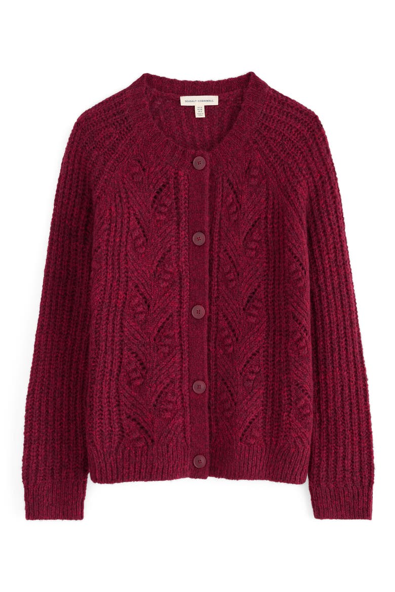 Sand Thistle Wool & Mohair Blend Cardigan, Alternate, color, KNIT MELANGE JAM