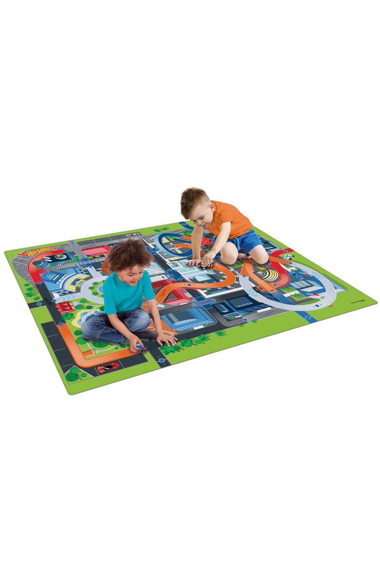 Imaginmat Hot Wheels Floor Playmat & 2 Toy Cars, 47 X 61", Alternate, color, 