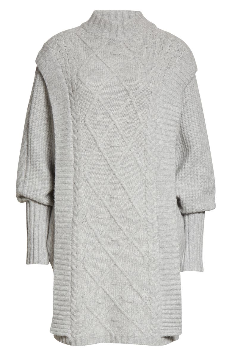 Ted Baker London Arriaa Long Sleeve Cable Sweater Dress, Alternate, color,