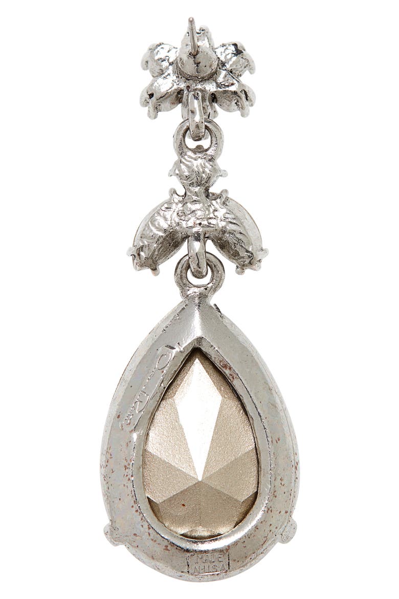 Classic Crystal Teardrop Earrings, Alternate, color, CRYSTAL