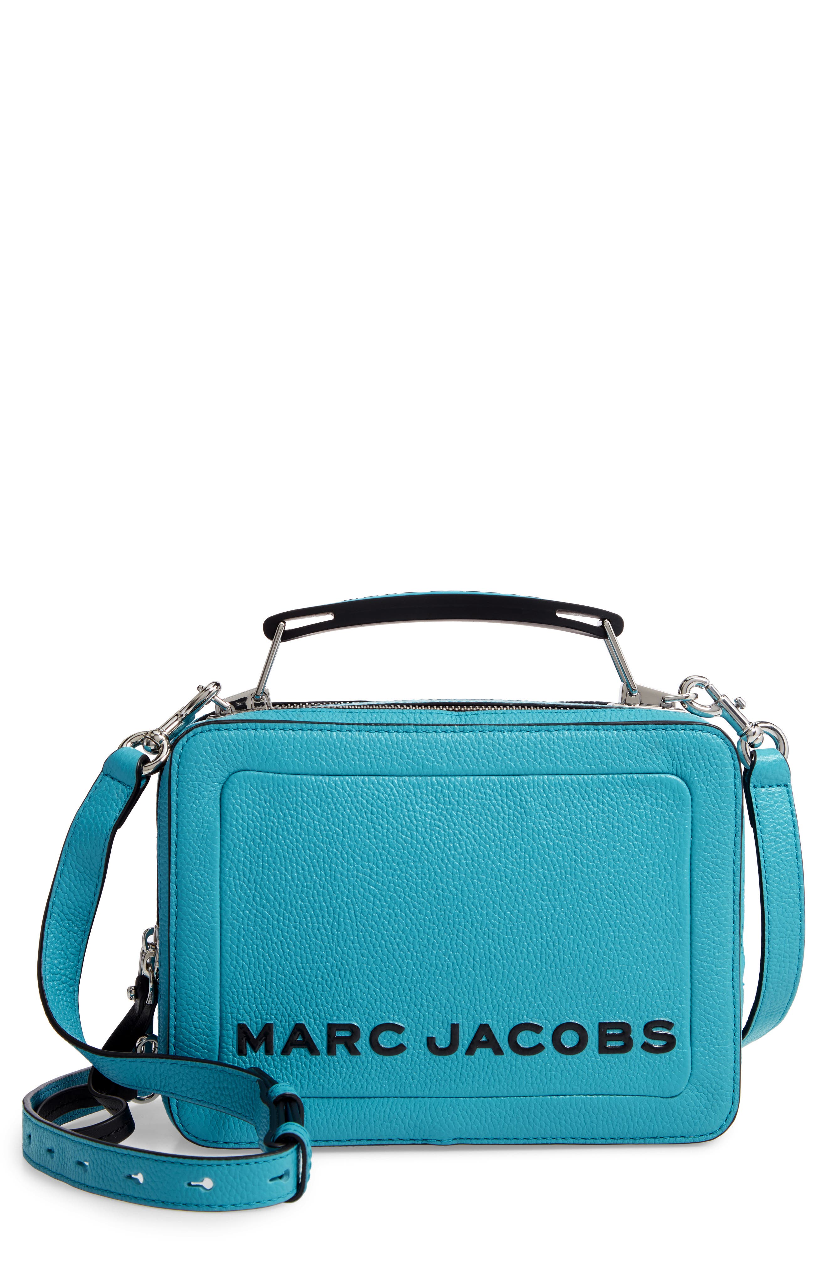 The Box 23 Leather Handbag, Main, color, WINDY BLUE