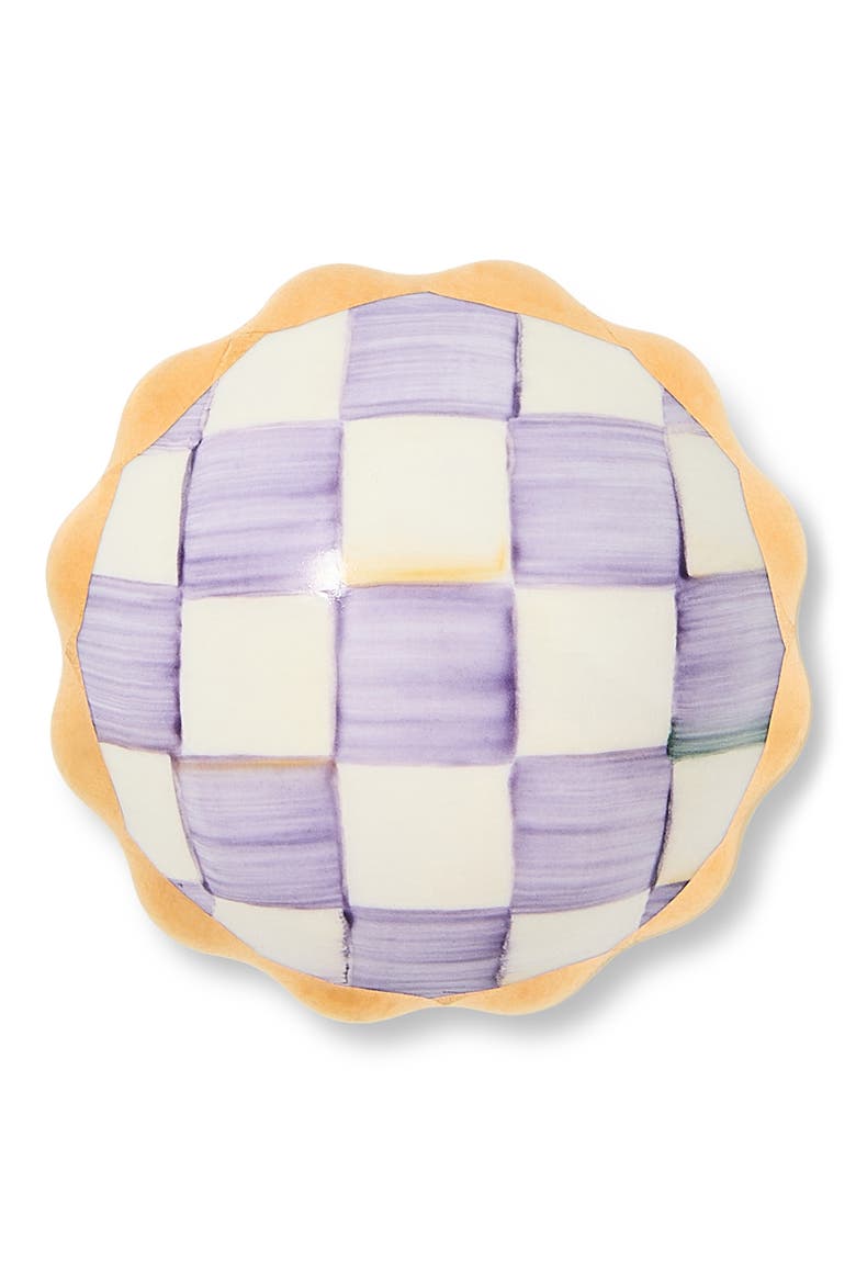 Violet Check Petit Four Drawer Knob, Main, color, VIOLET