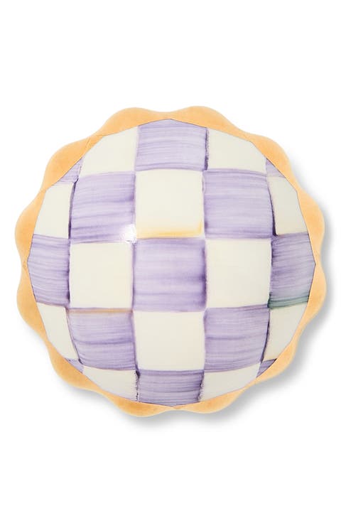 Violet Check Petit Four Drawer Knob