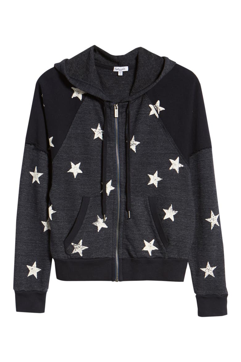 Star Zip-Up Hoodie, Alternate, color, NAVY/ WHITE