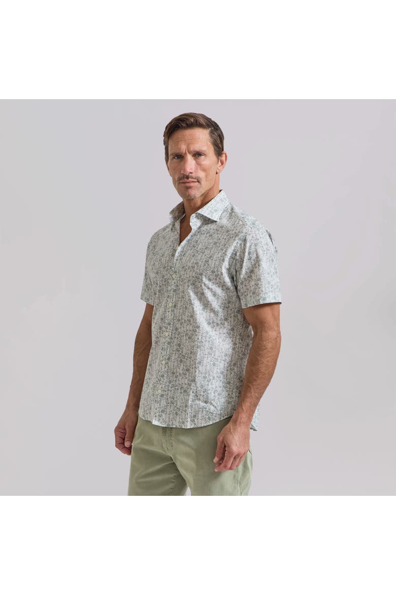 The Azure Short Sleeve Shirt, Alternate, color, Sage Floral