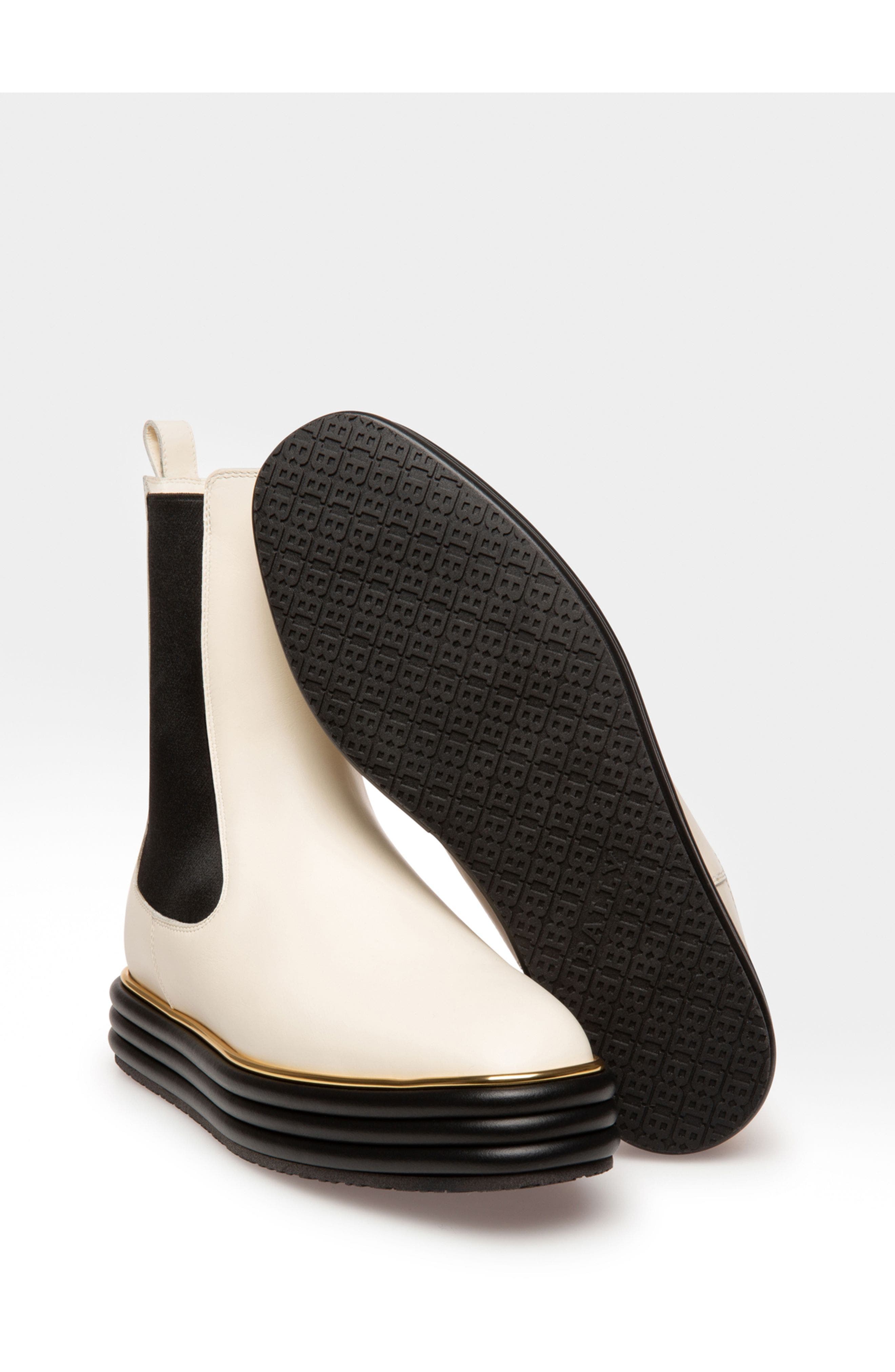 Bally Faelisa Leather Boots, Alternate, color, White