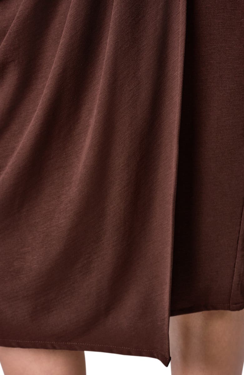 Donna Karan New York Ruched Belted Linen Blend Skirt, Alternate, color, 