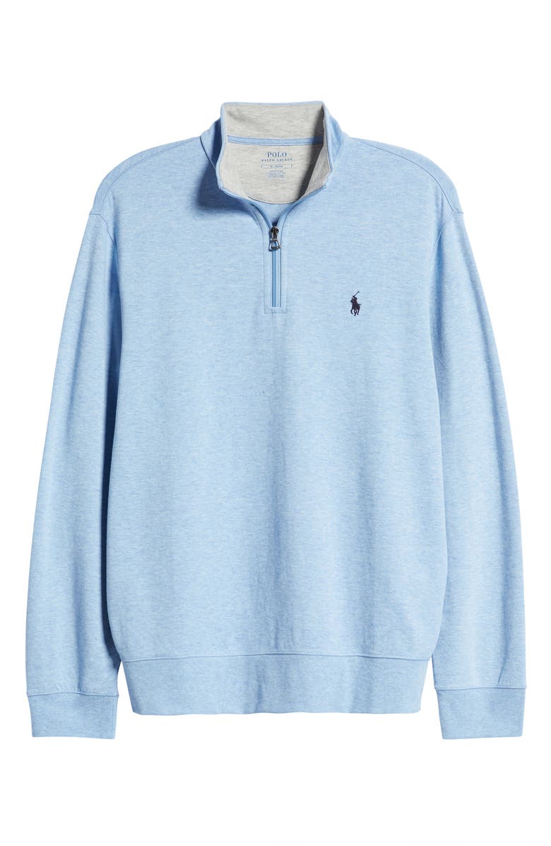 Polo Ralph Lauren Men's Double Knit Jersey Half Zip Pullover, Alternate, color, Jamaica Heather