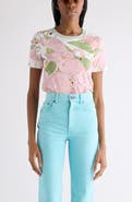 Chloé Flamingo Print Jersey Ringer T-Shirt