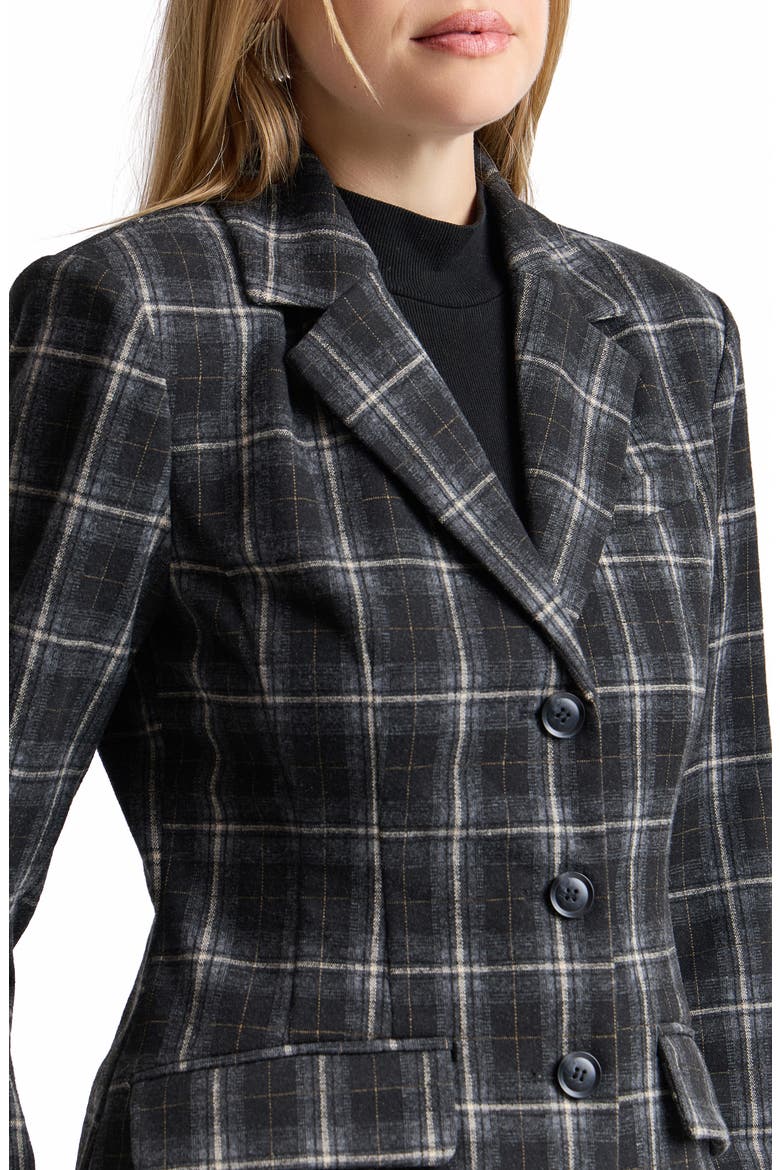 Hourglass Single Breasted Blazer, Alternate, color, MUSHROOM HERRINGBONE