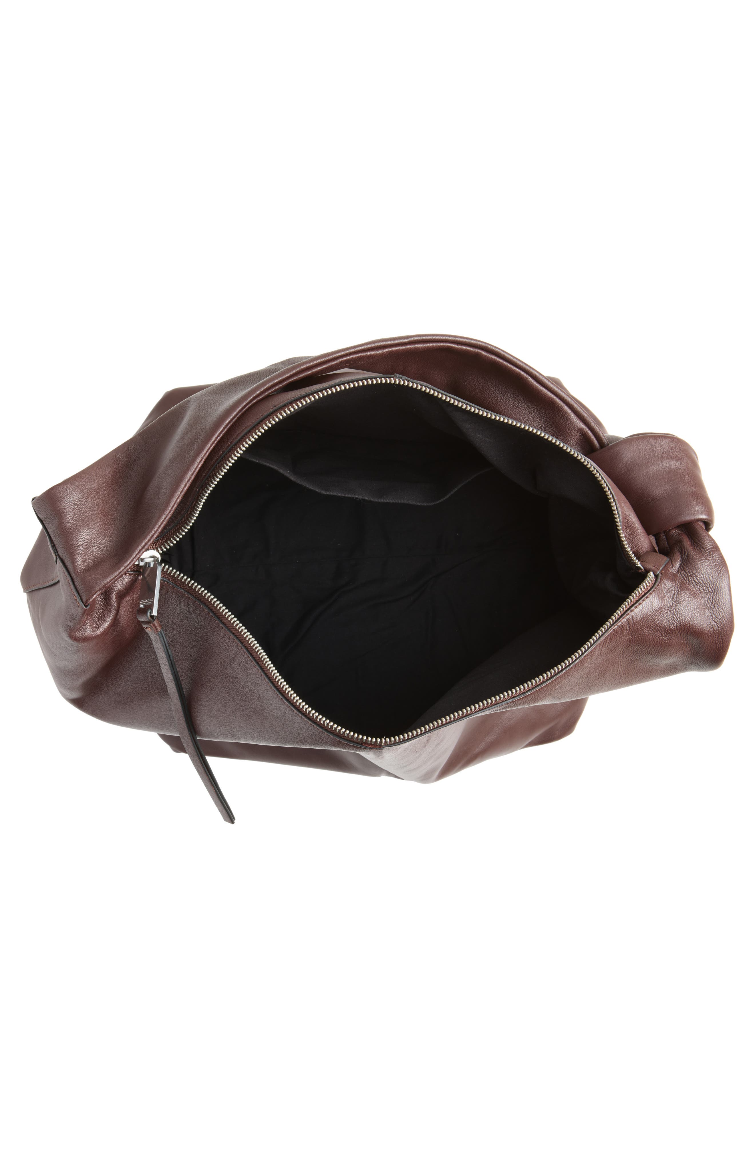 Effie Large Leather Shoulder Bag, Alternate, color, BURGUNDY RED