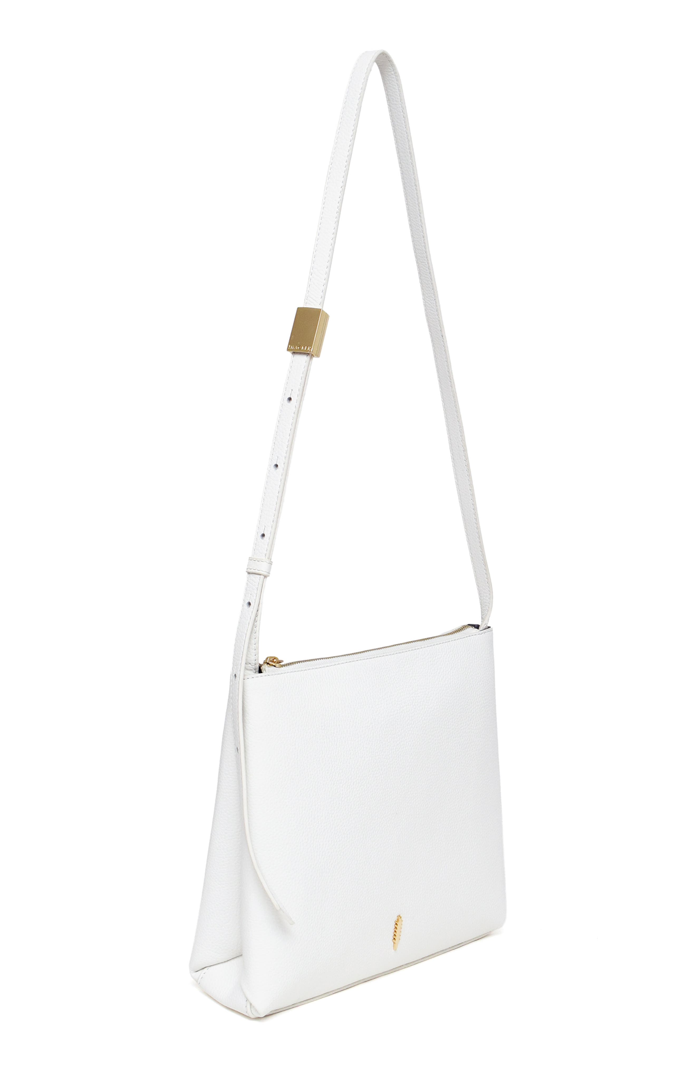 Thacker Callie Leather Crossbody Bag, Alternate, color, White