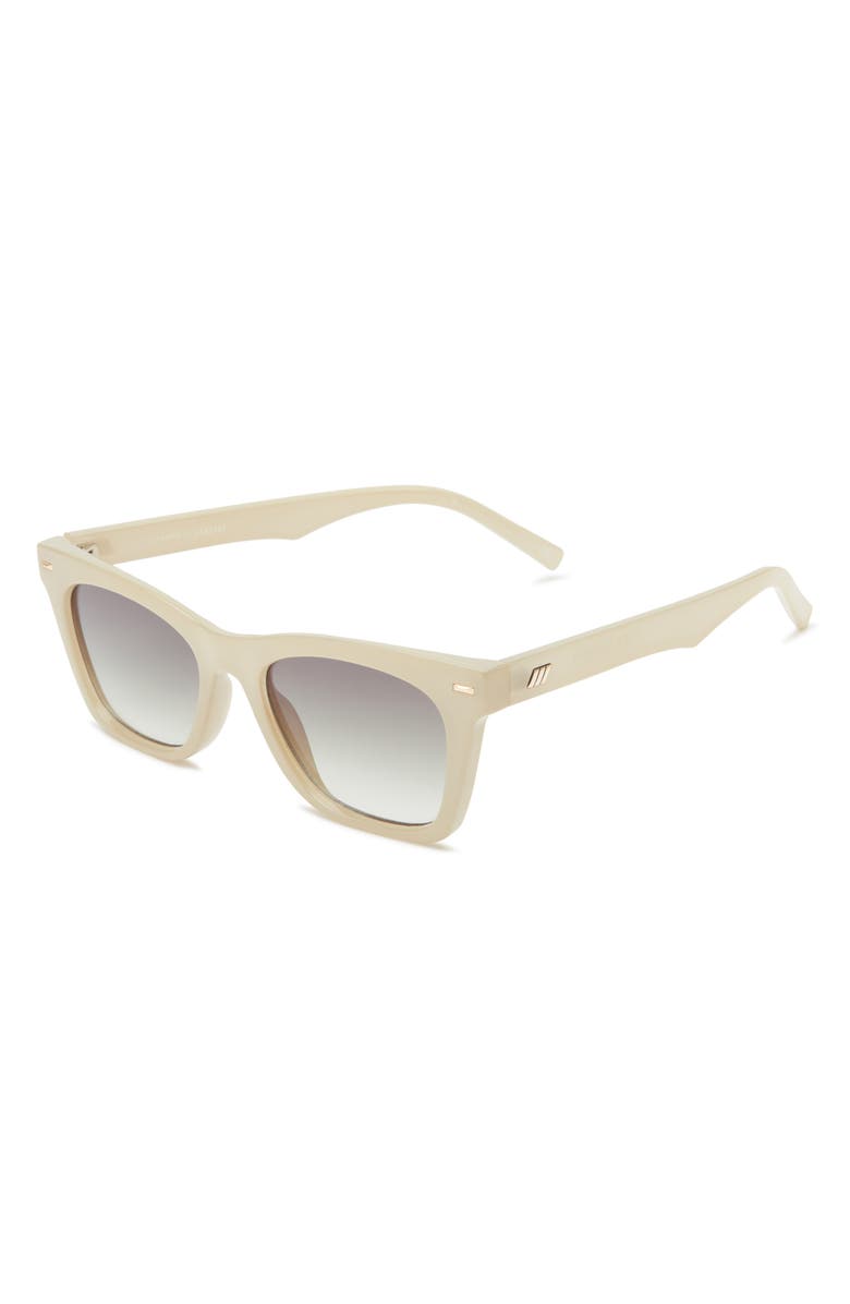 Le Specs Chante 53mm Gradient Square Sunglasses, Alternate, color, Ivory