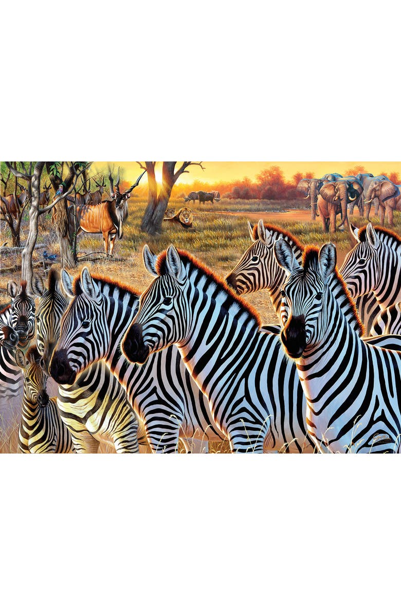 Sunsout Zebras and Friends 500 piece Jigsaw Puzzle for Adults Large Pieces, Alternate, color, Multicolor