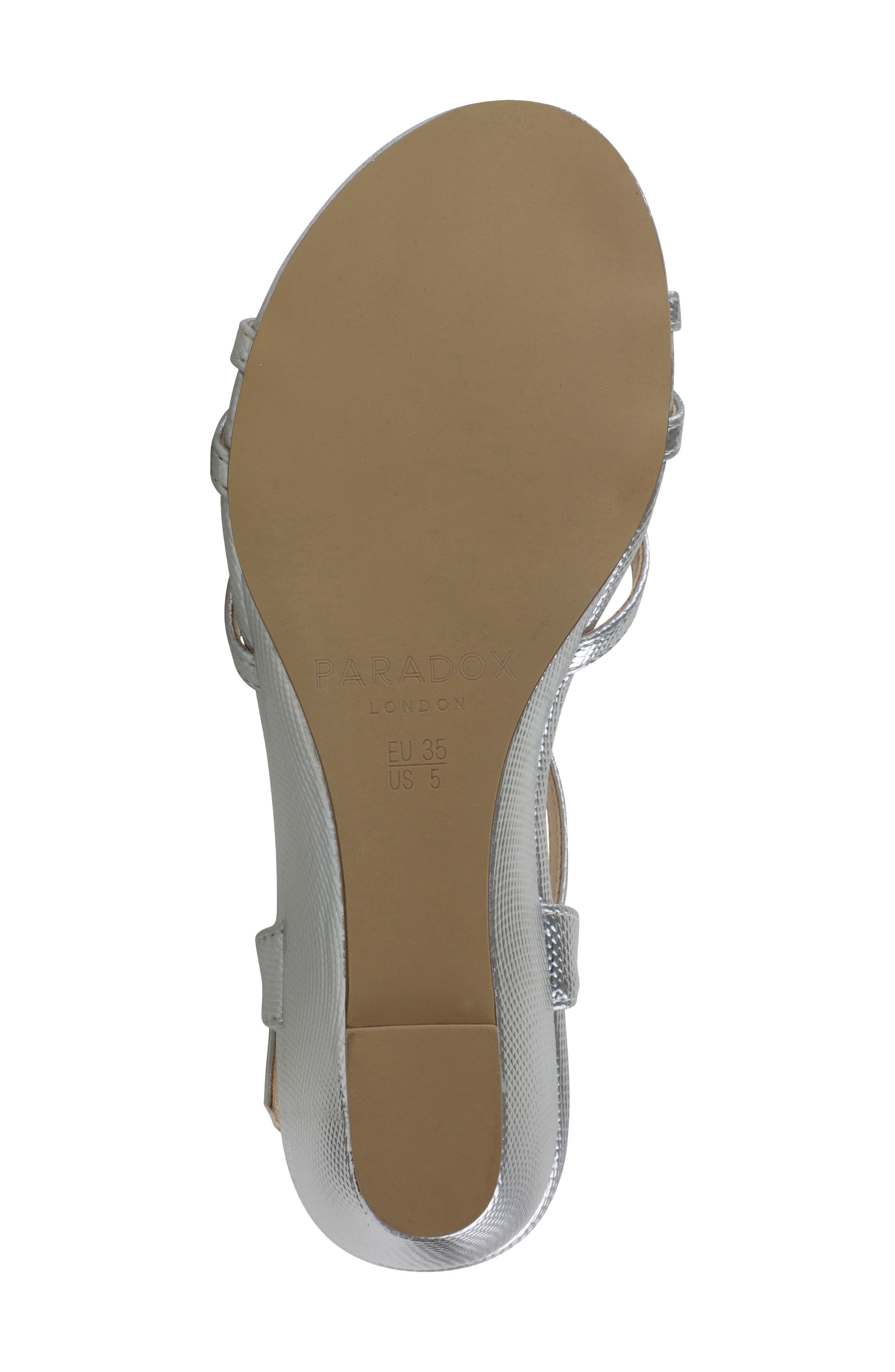 Tessa Wedge Sandal, Alternate, color, SILVER