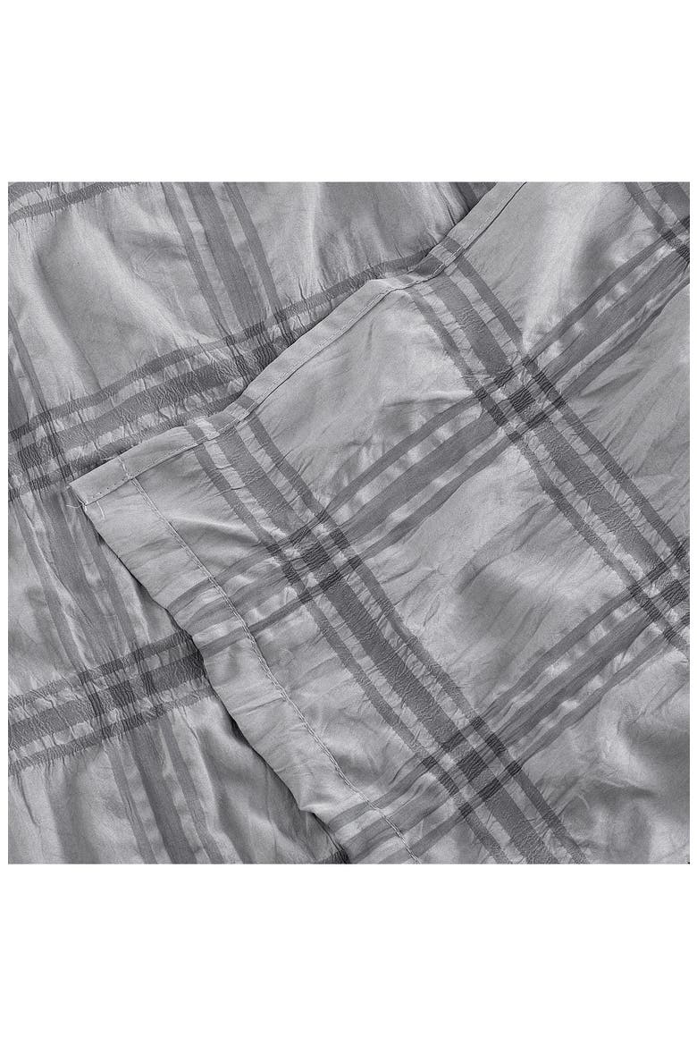 Crinkle Plaid Shower Curtain, Alternate, color, GREY
