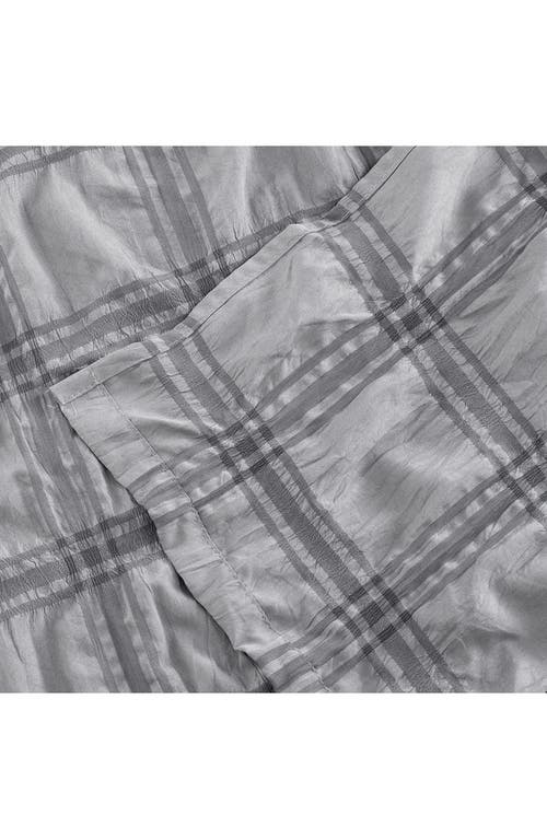 Dainty Home Crinkle Plaid Shower Curtain In Blue