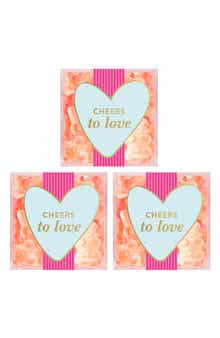 sugarfina Cheers to Love Set of 3 Champagne Bears Candy Cubes
