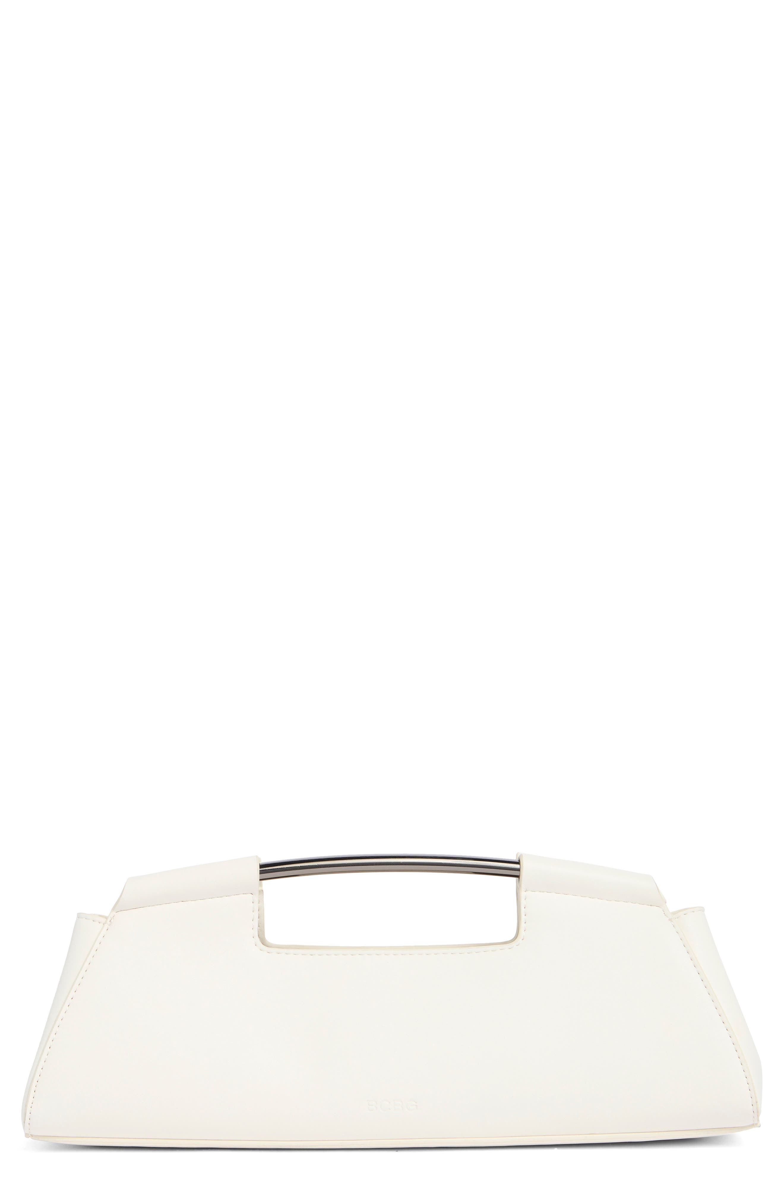 BCBG Curved Hardware Handle Clutch, Main, color, Powder
